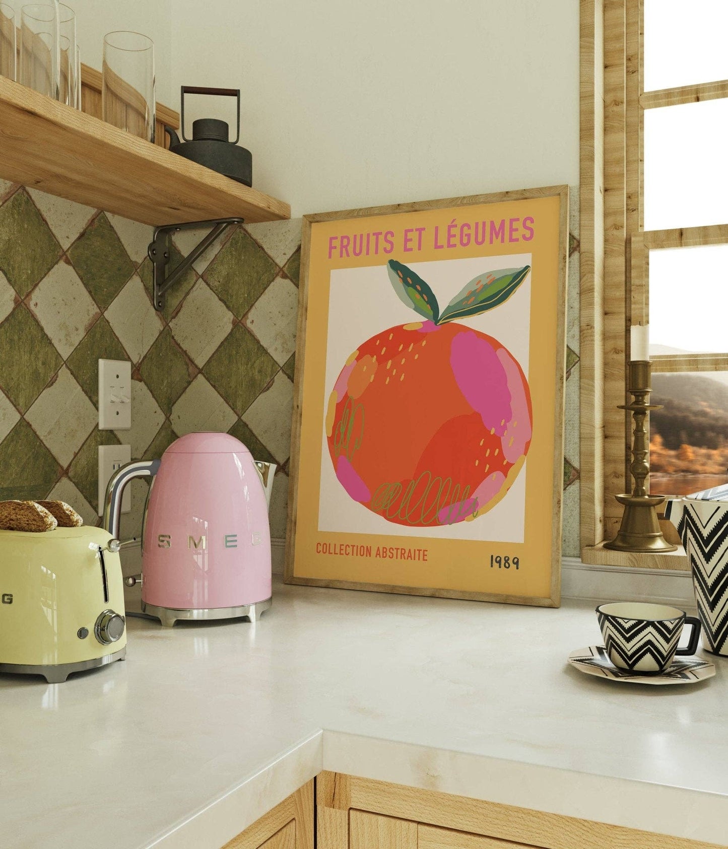 Fruits Et Legumes Kitchen Print: A3