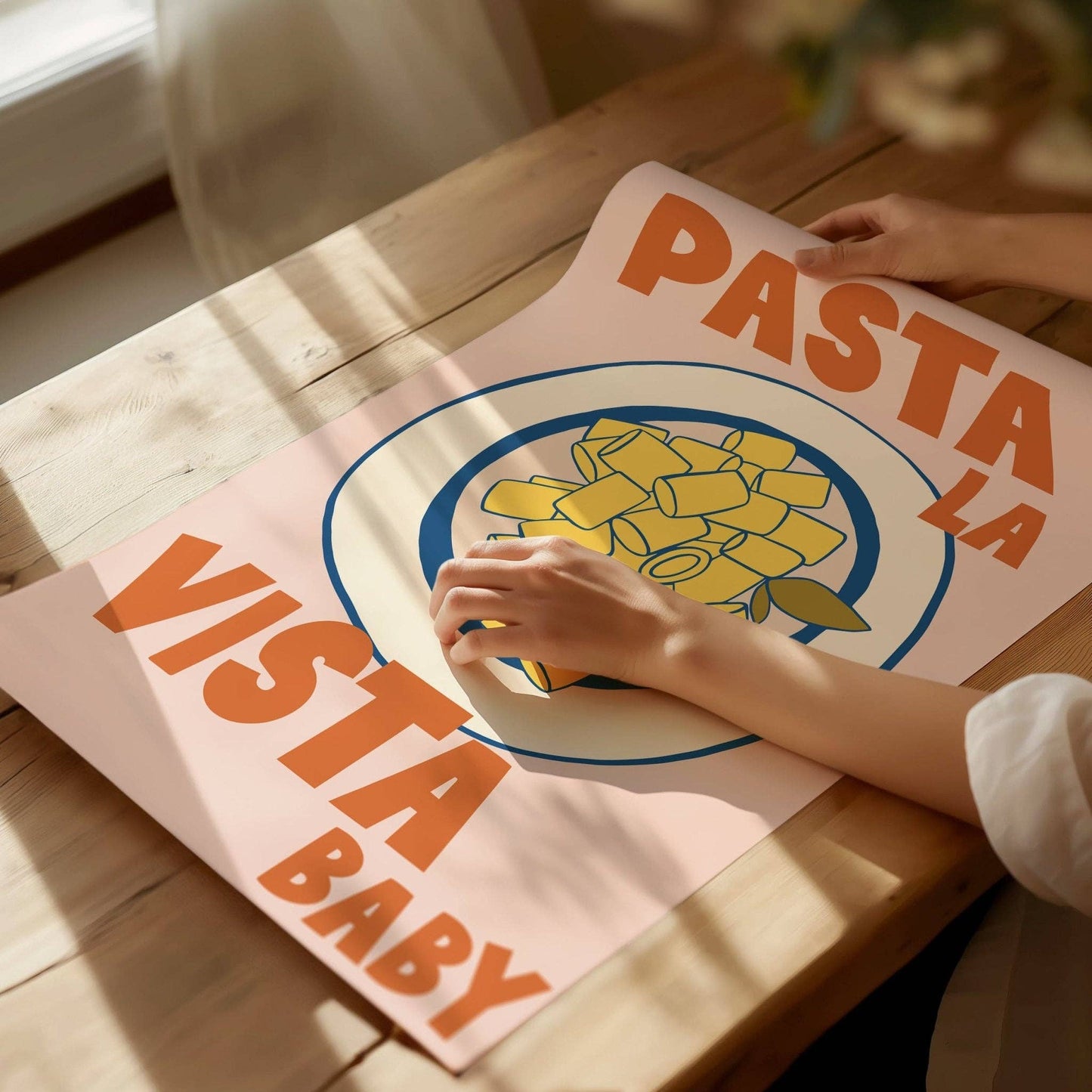 Pasta La Vista Kitchen Print: A3