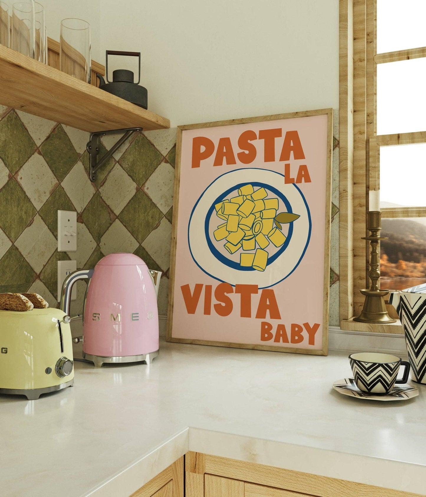 Pasta La Vista Kitchen Print: A3