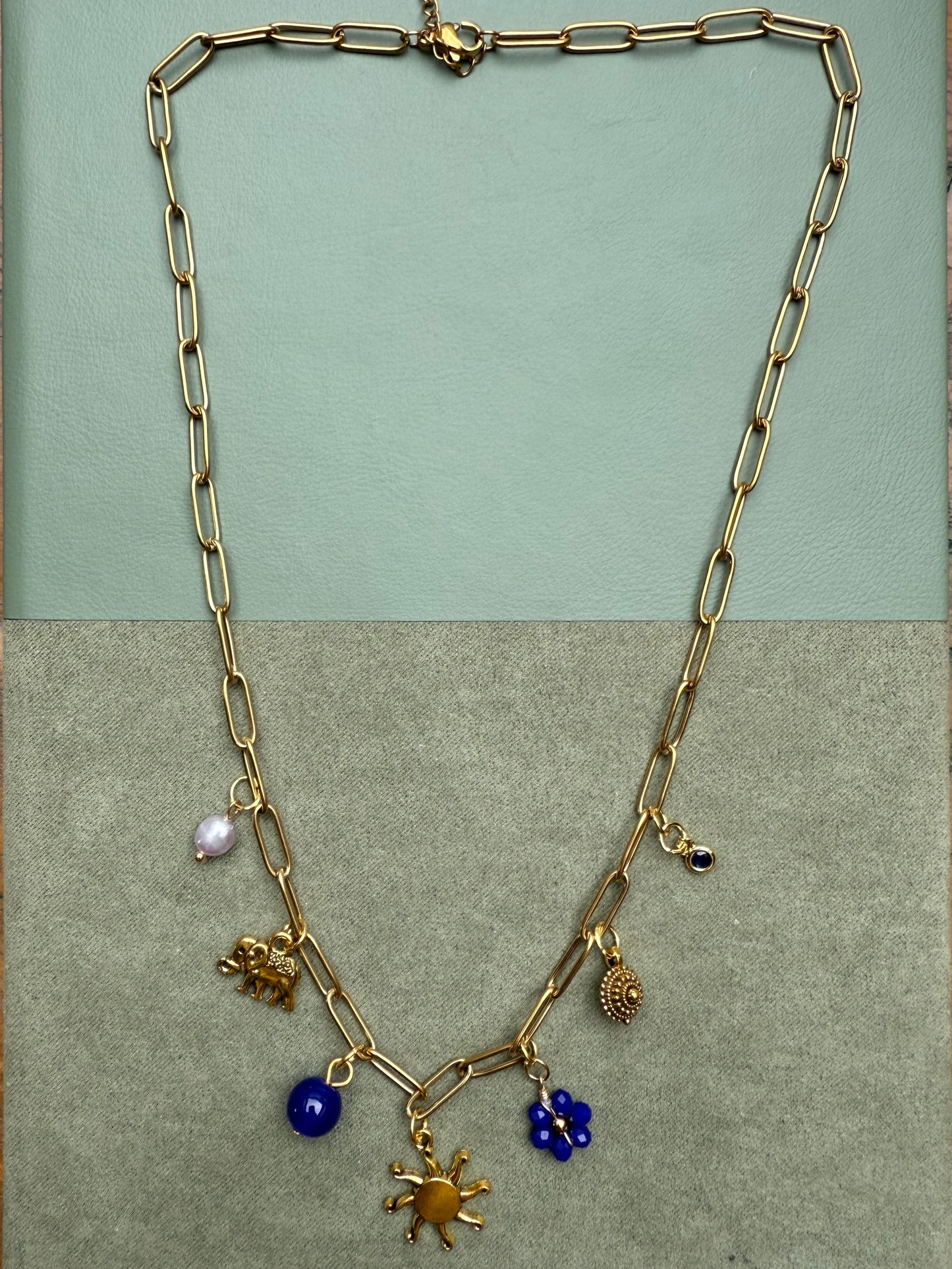 Charm Necklace Royal Blue
