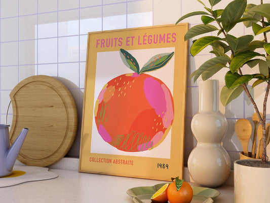 Fruits Et Legumes Kitchen Print: A3