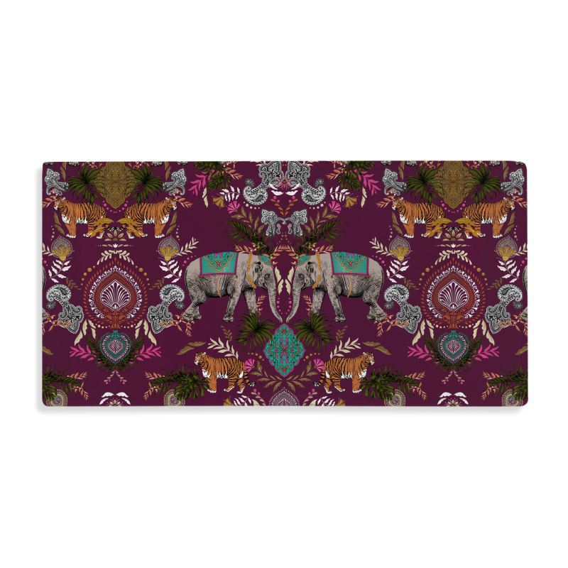 Indian Elephant Mirror Print Bone China Tray
