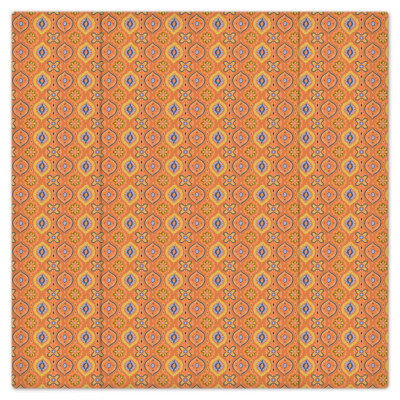 Bright Energy Print Bedsheet Orange