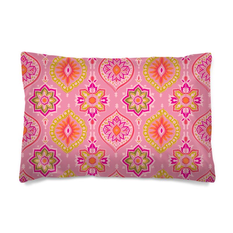 Bright Energy Print Bedsheet Pink