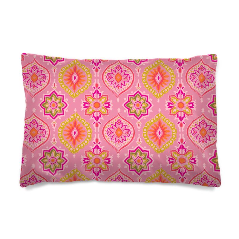 Bright Energy Print Bedsheet Pink
